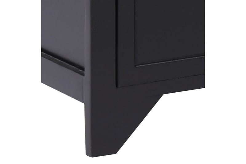 tv-skab 108x30x40 cm massivt kejsertræ  sort - Sort - Møbler - TV borde & mediemøbler - TV-borde