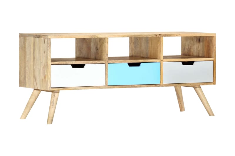 tv-skab 110 x 35 x 48 cm massivt mangotræ - Brun - Møbler - TV borde & mediemøbler - TV-borde