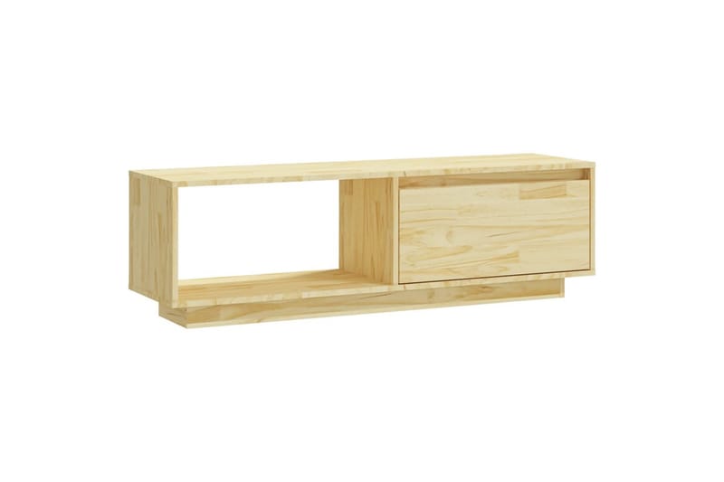 tv-skab 110x30x33,5 cm massivt fyrretræ - Brun - TV-borde