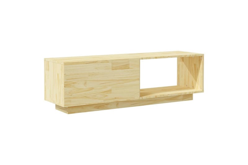 tv-skab 110x30x33,5 cm massivt fyrretræ - Brun - TV-borde