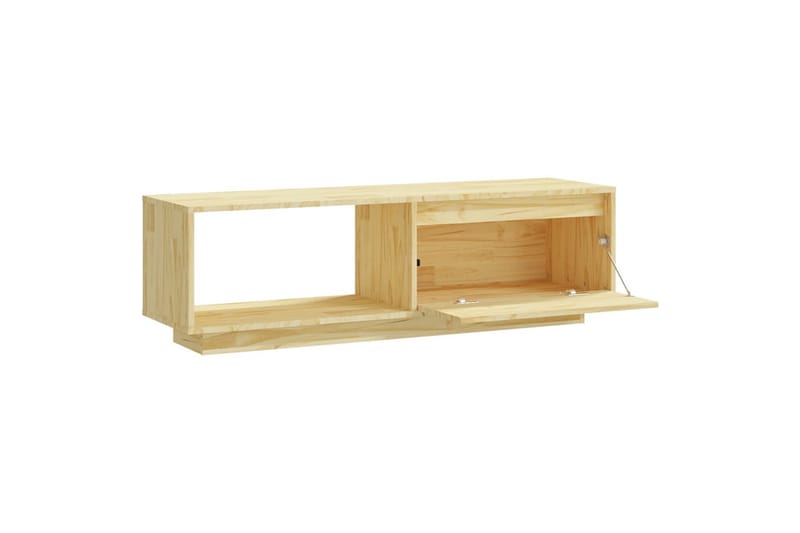 tv-skab 110x30x33,5 cm massivt fyrretræ - Brun - TV-borde