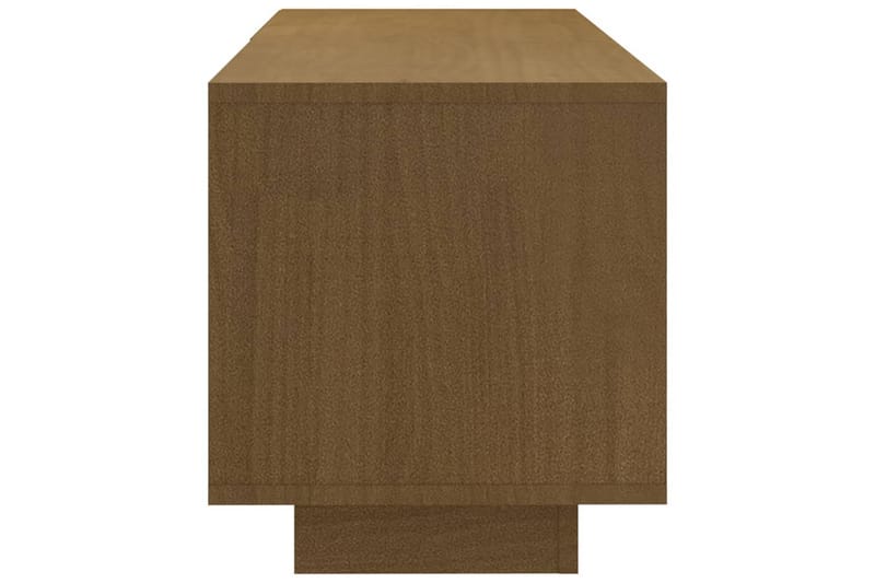tv-skab 110x30x33,5  cm massivt fyrretræ gyldenbrun - Brun - Møbler - TV borde & mediemøbler - TV-borde