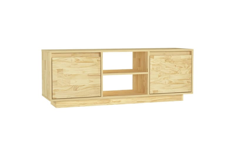 tv-skab 110x30x40 cm massivt fyrretræ - Brun - Møbler - TV borde & mediemøbler - TV-borde