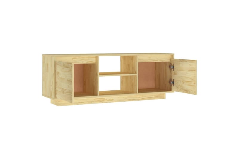tv-skab 110x30x40 cm massivt fyrretræ - Brun - Møbler - TV borde & mediemøbler - TV-borde