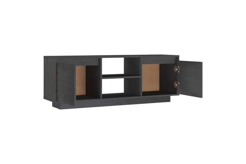 tv-skab 110x30x40 cm massivt fyrretræ grå - Grå - Møbler - TV borde & mediemøbler - TV-borde