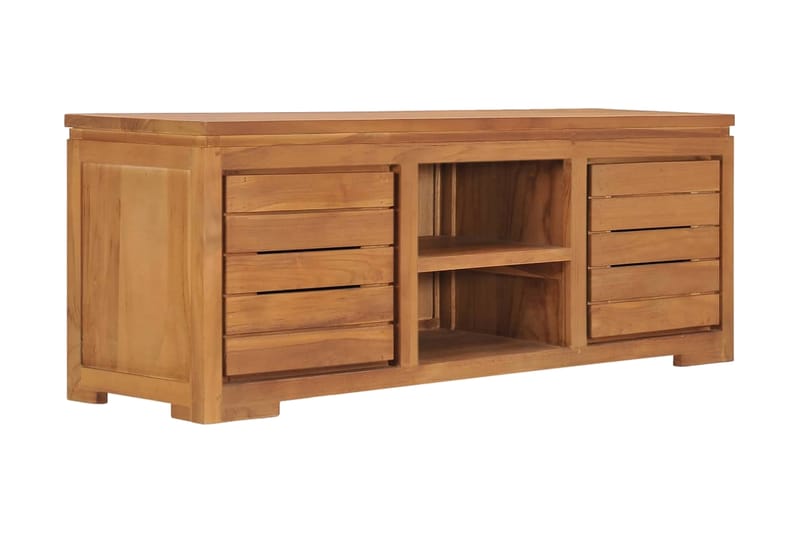 Tv-Skab 110x30x40 cm Massivt Teaktræ - Møbler - TV borde & mediemøbler - TV-borde