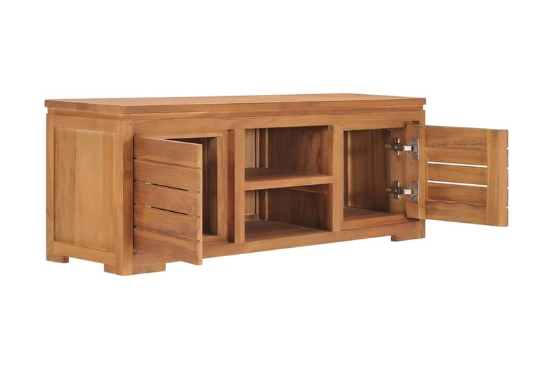 Tv-Skab 110x30x40 cm Massivt Teaktræ - Møbler - TV borde & mediemøbler - TV-borde