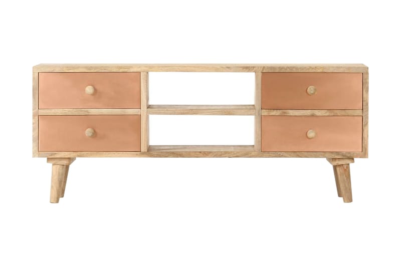 Tv-Skab 110x30x45 cm Massivt Mangotræ - Møbler - TV borde & mediemøbler - TV-borde