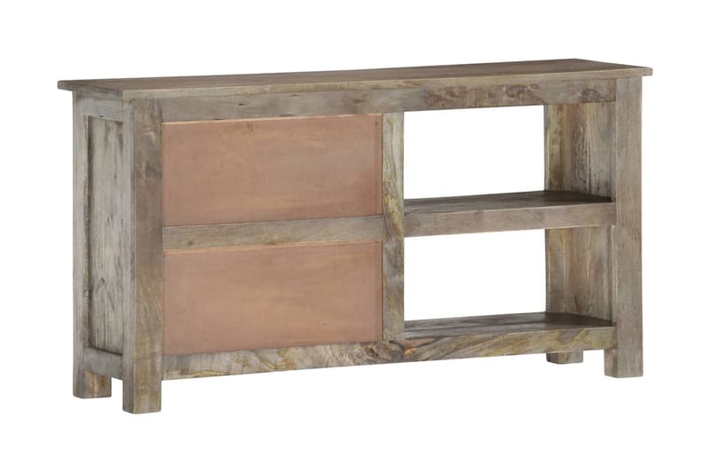 Tv-Skab 110x30x55 cm Massivt Mangotræ - Grå - Møbler - TV borde & mediemøbler - TV-borde