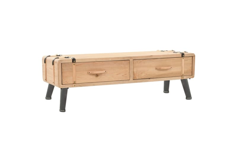 tv-skab 110x33x35 cm massivt fyrretræ - Brun - Møbler - TV borde & mediemøbler - TV-borde
