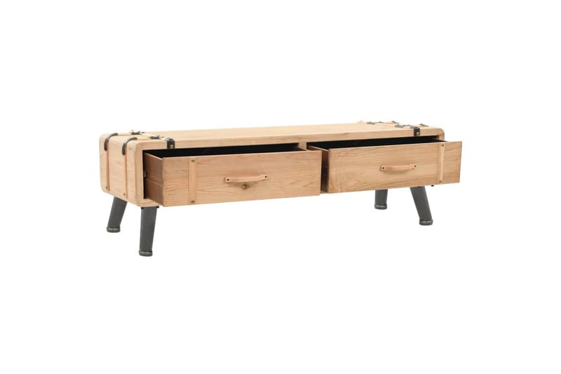 tv-skab 110x33x35 cm massivt fyrretræ - Brun - Møbler - TV borde & mediemøbler - TV-borde