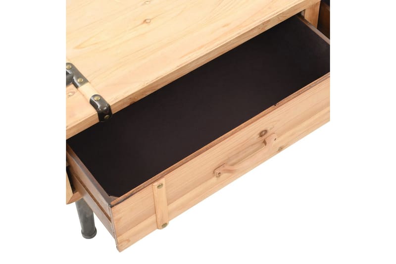 tv-skab 110x33x35 cm massivt fyrretræ - Brun - Møbler - TV borde & mediemøbler - TV-borde