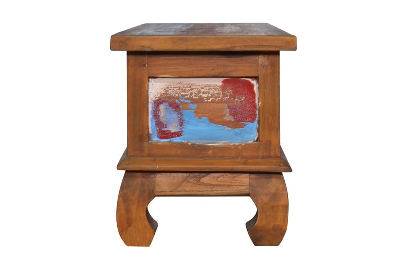 Tv-Skab 110x35x40 cm Massivt Teaktræ - Møbler - TV borde & mediemøbler - TV-borde