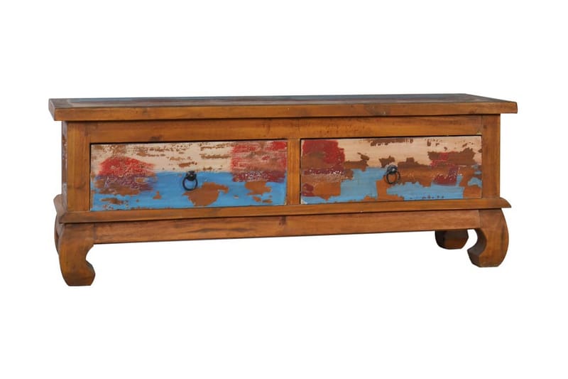 Tv-Skab 110x35x40 cm Massivt Teaktræ - Møbler - TV borde & mediemøbler - TV-borde