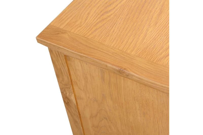 tv-skab 110x35x44 cm massivt egetræ - Brun - Møbler - TV borde & mediemøbler - TV-borde