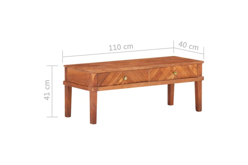Tv-Skab 110x40x41 cm Massivt Akacietræ - Møbler - TV borde & mediemøbler - TV-borde