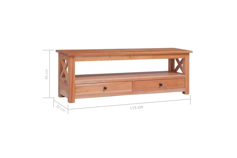 tv-skab 115x30x40 cm massivt mahognitræ - Brun - TV-borde