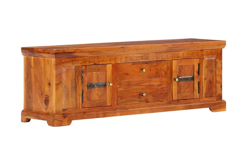 tv-skab 119 x 30 x 40 cm massivt akacietræ - Møbler - TV borde & mediemøbler - TV-borde