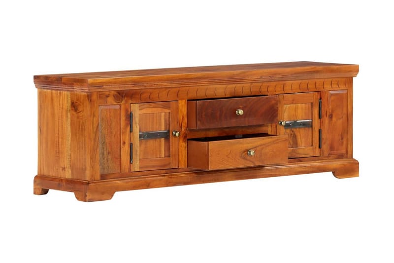tv-skab 119 x 30 x 40 cm massivt akacietræ - Møbler - TV borde & mediemøbler - TV-borde