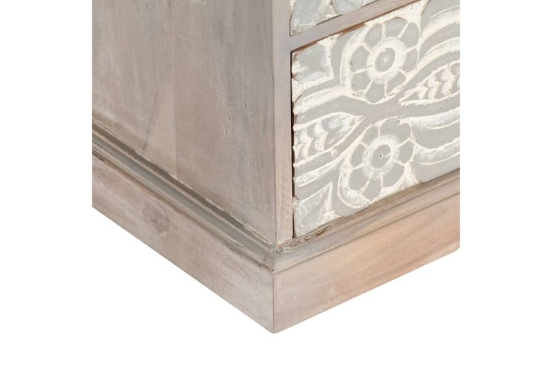 Tv-Skab 120 X 30 X 40 Cm Massivt Akacietræ - Hvid - Møbler - TV borde & mediemøbler - TV-borde