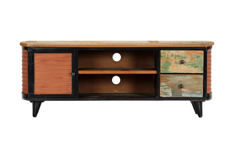 Tv-Skab 120 X 30 X 45 Cm Massivt Genanvendt Træ - Flerfarvet - Møbler - TV borde & mediemøbler - TV-borde