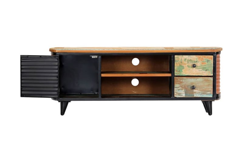 Tv-Skab 120 X 30 X 45 Cm Massivt Genanvendt Træ - Flerfarvet - Møbler - TV borde & mediemøbler - TV-borde