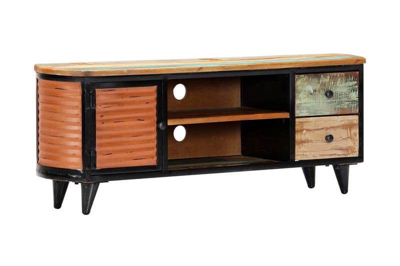 Tv-Skab 120 X 30 X 45 Cm Massivt Genanvendt Træ - Flerfarvet - Møbler - TV borde & mediemøbler - TV-borde