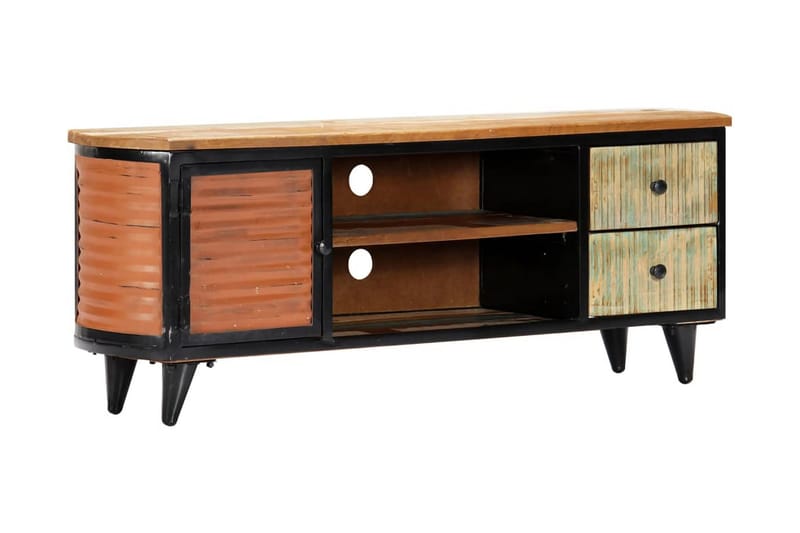Tv-Skab 120 X 30 X 45 Cm Massivt Genanvendt Træ - Flerfarvet - Møbler - TV borde & mediemøbler - TV-borde