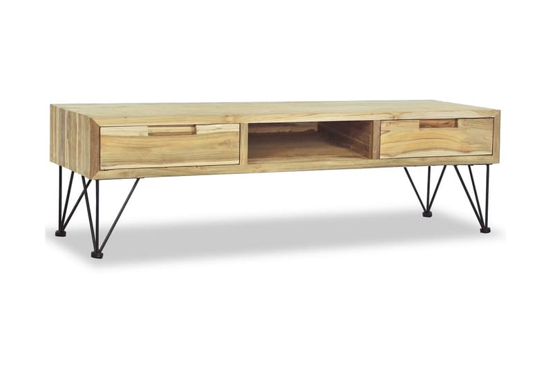 Tv-Skab 120 X 35 X 35 Cm Massivt Teaktræ - Brun - Møbler - TV borde & mediemøbler - TV-borde