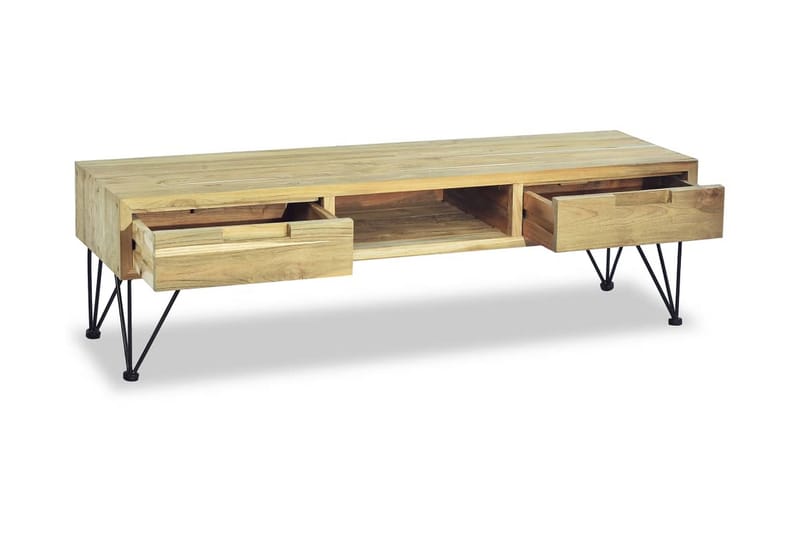 Tv-Skab 120 X 35 X 35 Cm Massivt Teaktræ - Brun - Møbler - TV borde & mediemøbler - TV-borde