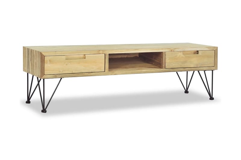 Tv-Skab 120 X 35 X 35 Cm Massivt Teaktræ - Brun - Møbler - TV borde & mediemøbler - TV-borde