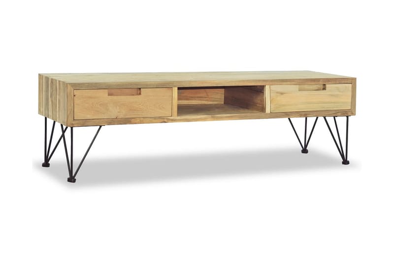 Tv-Skab 120 X 35 X 35 Cm Massivt Teaktræ - Brun - Møbler - TV borde & mediemøbler - TV-borde
