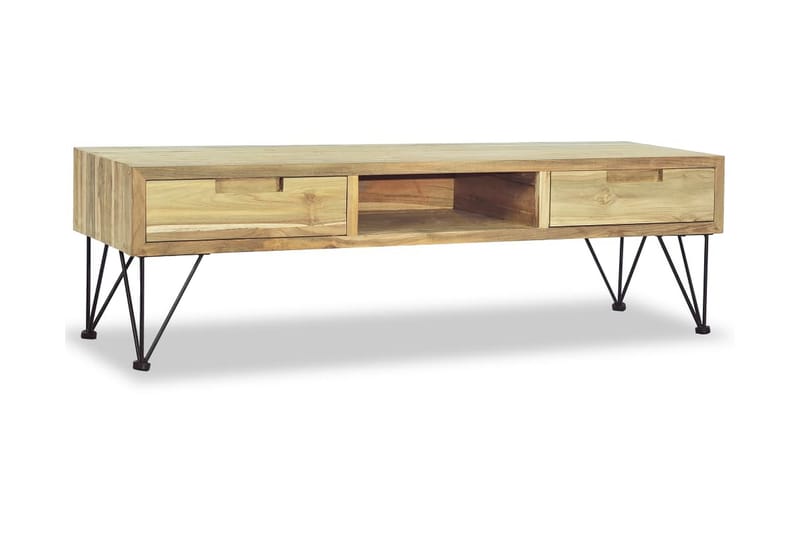 Tv-Skab 120 X 35 X 35 Cm Massivt Teaktræ - Brun - Møbler - TV borde & mediemøbler - TV-borde