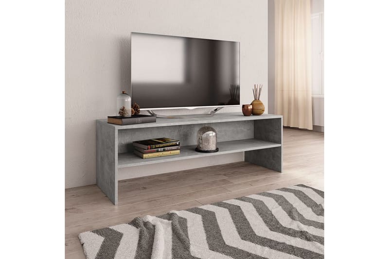 Tv-skab 120 x 40 x 40 cm spånplade betongrå - Grå - Møbler - TV borde & mediemøbler - TV-borde