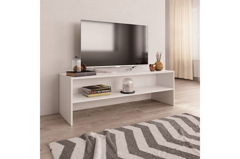 Tv-Skab 120 X 40 X 40 Cm Spånplade Hvid - Hvid - TV-borde