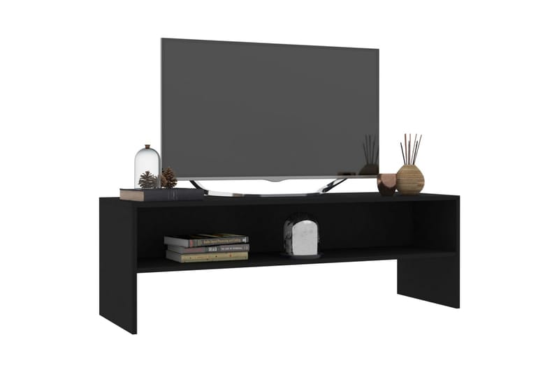 Tv-Skab 120 X 40 X 40 Cm Spånplade Sort - Sort - TV-borde