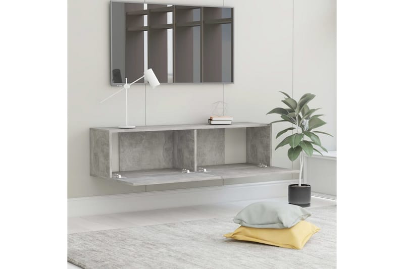 Tv-Skab 120x30x30 cm Spånplade Betongrå - Grå - Møbler - TV borde & mediemøbler - TV-borde