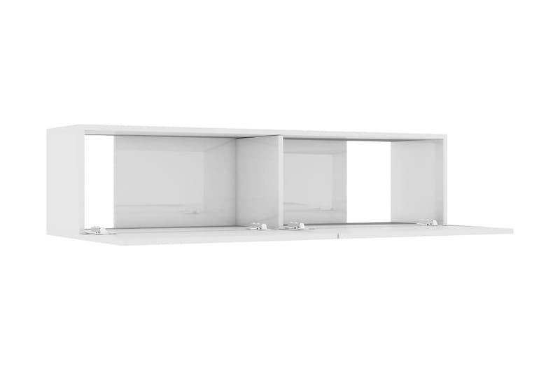 Tv-Skab 120x30x30 cm Spånplade Hvid Højglans - Hvid - TV-borde