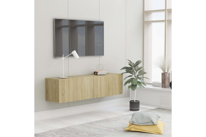 Tv-Skab 120x30x30 cm Spånplade Sonoma-Eg - Brun - TV-borde