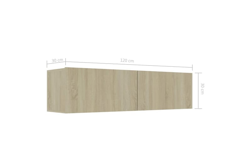 Tv-Skab 120x30x30 cm Spånplade Sonoma-Eg - Brun - Møbler - TV borde & mediemøbler - TV-borde