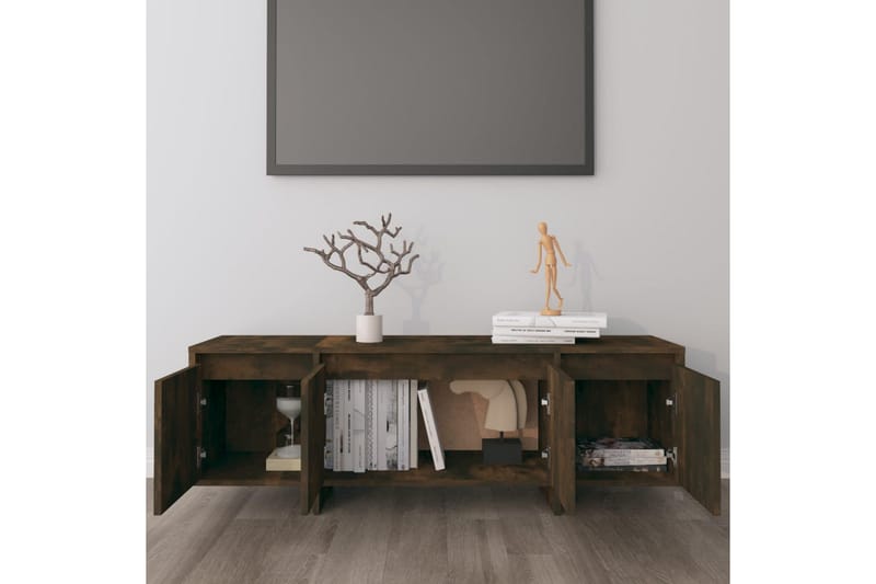 tv-skab 120x30x40,5 cm spånplade røget eg - Brun - TV-borde