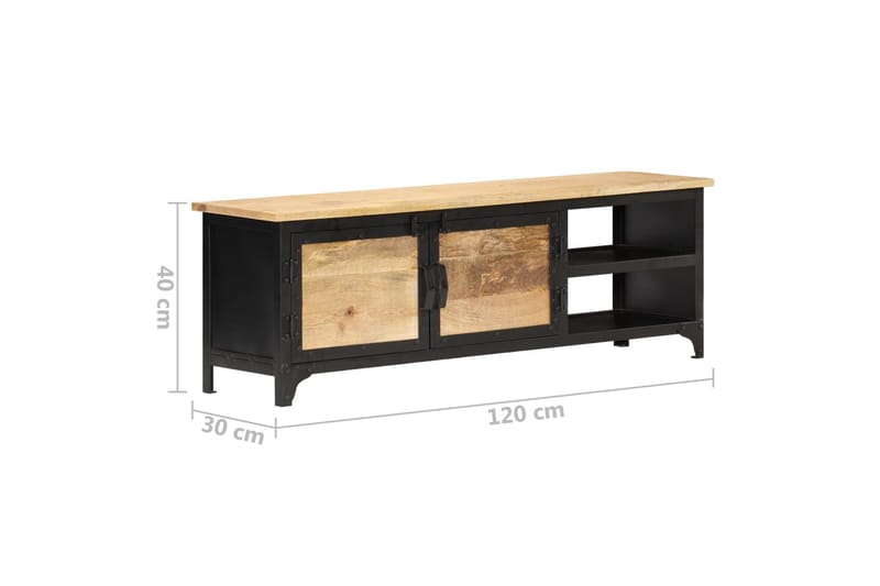 Tv-Skab 120x30x40 cm Massivt Mangotræ - Møbler - TV borde & mediemøbler - TV-borde
