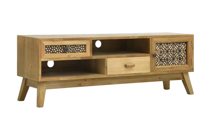 Tv-Skab 120x30x42 cm Udskåret Design Træ Brun - Møbler - TV borde & mediemøbler - TV-borde