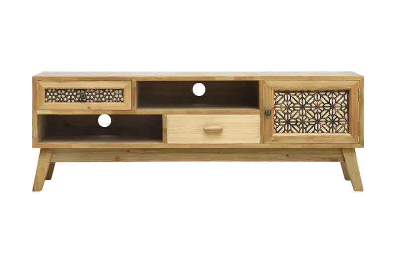 Tv-Skab 120x30x42 cm Udskåret Design Træ Brun - Møbler - TV borde & mediemøbler - TV-borde