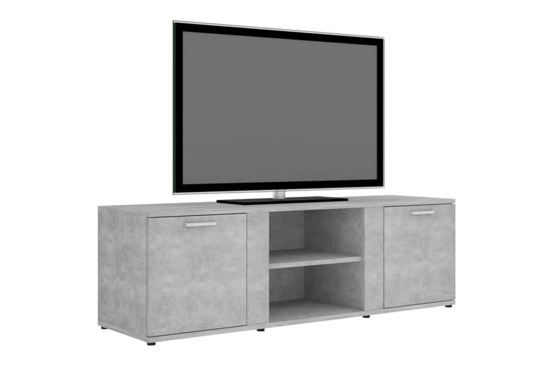 Tv-Skab 120x34x37 cm Spånplade Betongrå - Grå - TV-borde