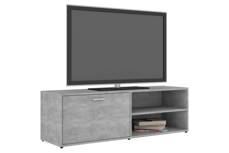 Tv-Skab 120x34x37 cm Spånplade Betongrå - Grå - TV-borde