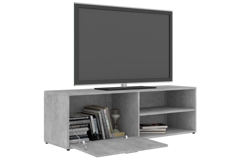 Tv-Skab 120x34x37 cm Spånplade Betongrå - Grå - TV-borde