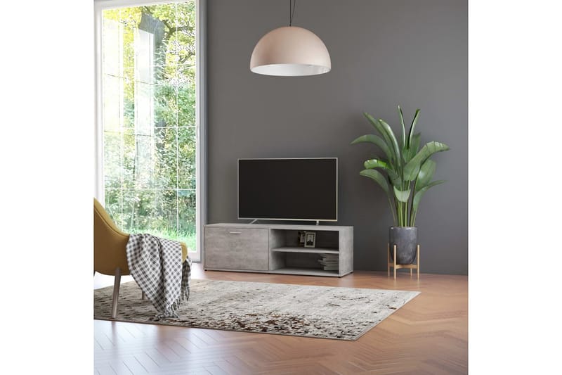 Tv-Skab 120x34x37 cm Spånplade Betongrå - Grå - Møbler - TV borde & mediemøbler - TV-borde
