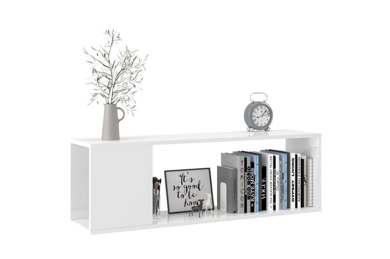 tv-skab 120x34x37 cm spånplade Hvid højglans - Hvid - Møbler - TV borde & mediemøbler - TV-borde