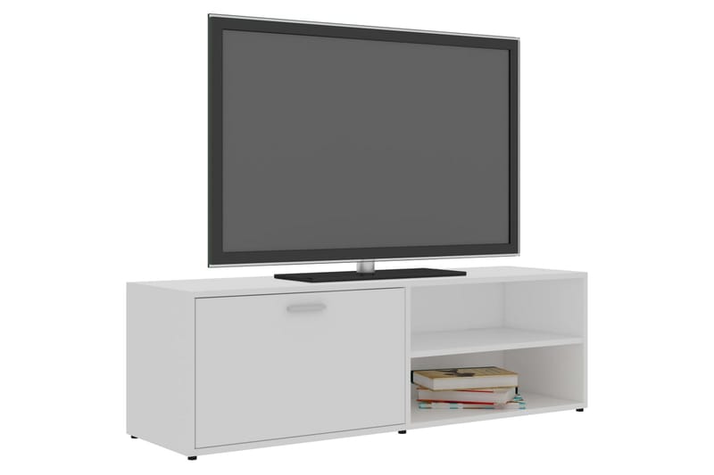 Tv-Skab 120x34x37 cm Spånplade Hvid - Hvid - TV-borde